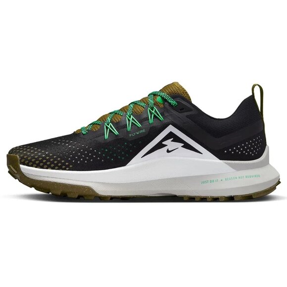 Nike React Pegasus Trail 4 Men Running Shoe Black Green DJ6158-006 NEW - Picture 2 of 8